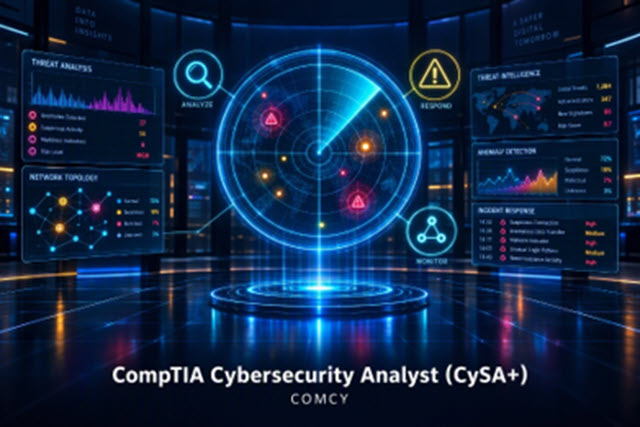 Vorbereitung auf die CompTIA-Zertifizierung: Der Kurs COMCY vermittelt das Wissen für die CySA+-Prüfung.