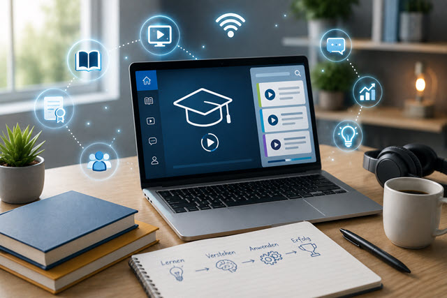Modernisieren Sie Ihr Unternehmen durch eine Mischung aus Plattform, Technologie und Lehrplan mit unserem einzigartigen Digital Learning PLUS.