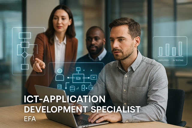 Werden Sie zum ICT-Application Development Specialist in nur zwei bis drei Semestern.