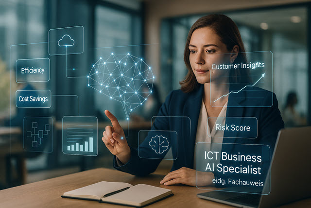 Als ICT-Business AI Specialist nutzen Sie künstliche Intelligenz, um Unternehmen weiterzubringen.