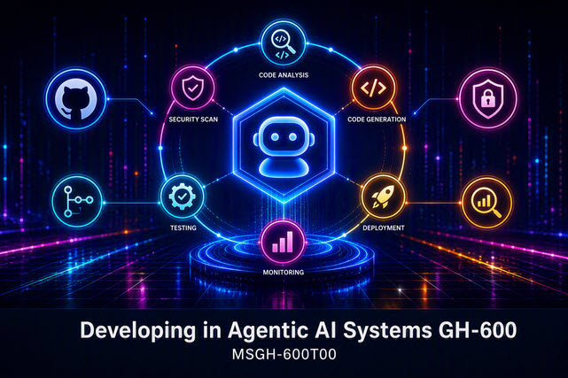 Als GitHub Agentic AI Developer sind Sie Experte für die Integration von agentenbasierten Lösungen in GitHub-Workflows.